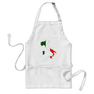 Italy Flag Map full size Standard Apron
