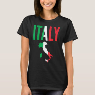 Italy Flag Map - Italian T-Shirt