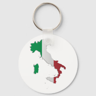 Italy Flag Map Key Ring