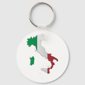 Italy Flag Map Key Ring