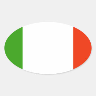 Italy Flag Oval Sticker