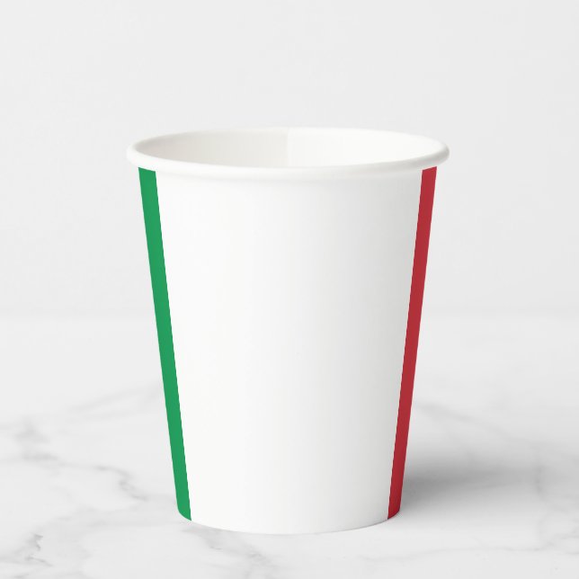 Italy Flag Paper Cups (Left)