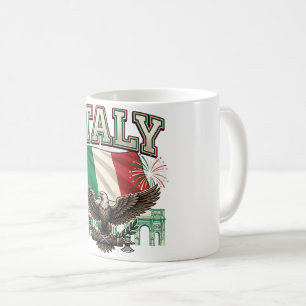 Italy Flag Patriotic Eagle Celebration Coffee Mug