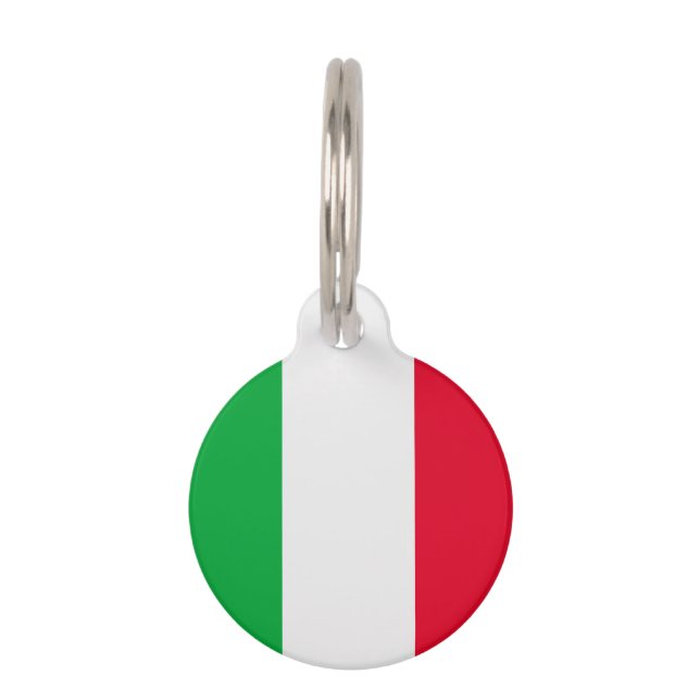 Italy Flag Pet Tag (Back)