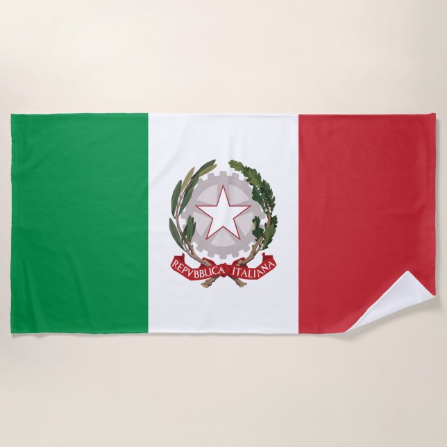 Italy flag phone case beach towel (Front)