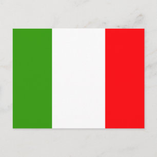 Italy flag postcard
