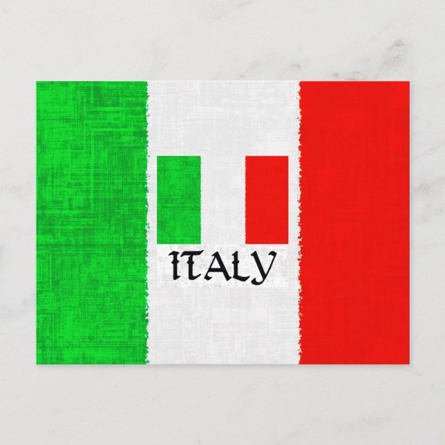 ITALY FLAG POSTCARD (Front)