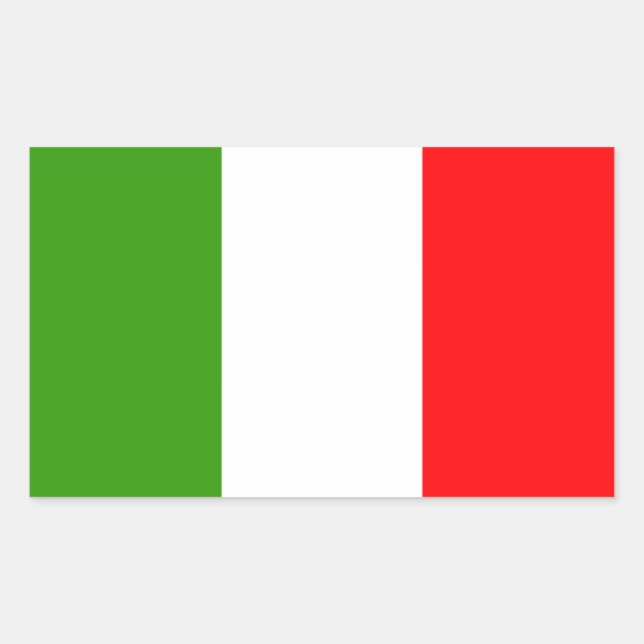 Italy flag rectangular sticker (Front)