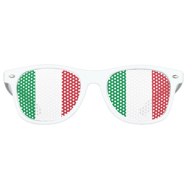 Italy Flag Retro Sunglasses (Front)