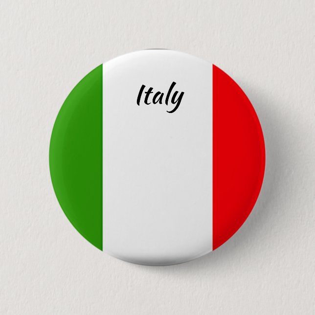 Italy Flag Round Button (Front)