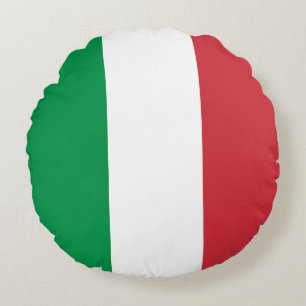 Italy Flag Round Cushion