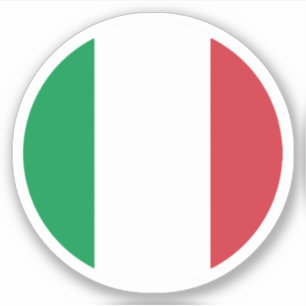 Italy Flag Round Sticker