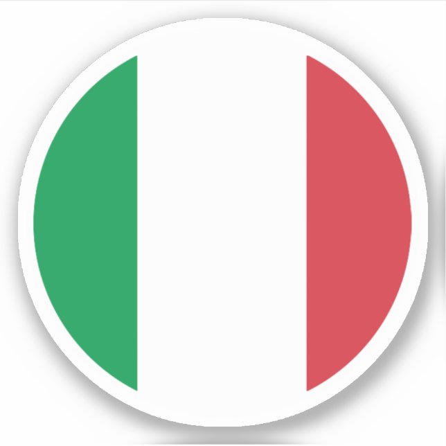 Italy Flag Round Sticker (Front)