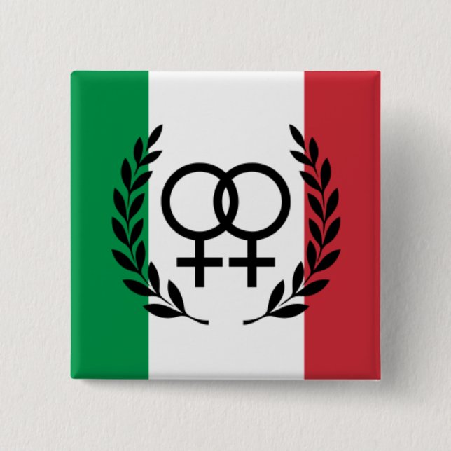 italy flag Sapphic Symbol badge (Front)