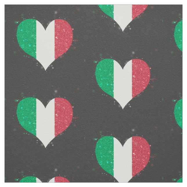 Italy Flag Shining Beautiful Fabric (Swatch)