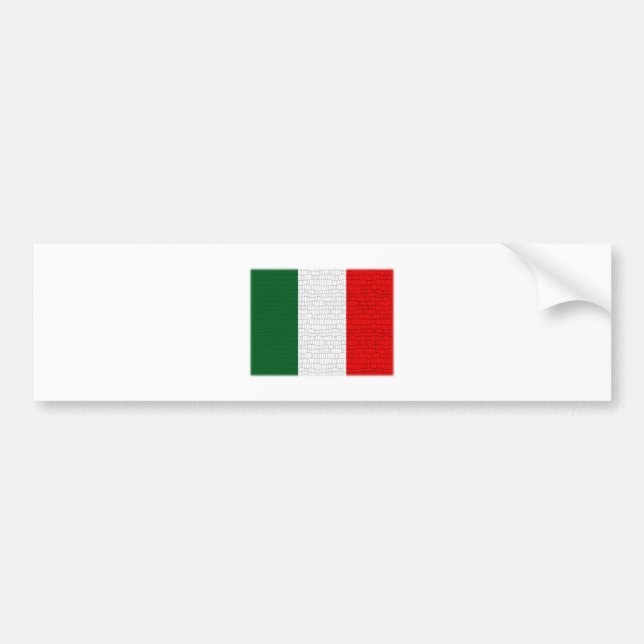 Italy Flag Snake Skin Bumper Sticker (Front)
