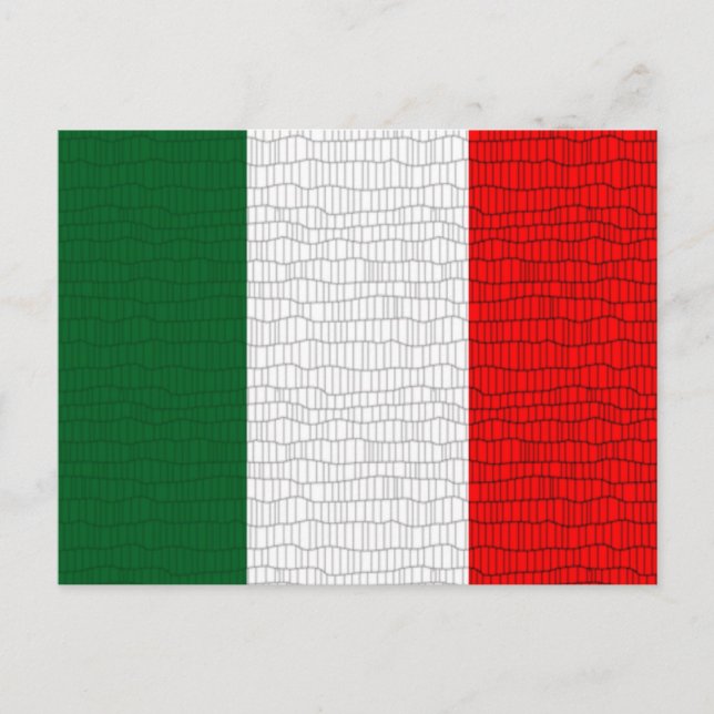 Italy Flag Snake Skin Postcard (Front)