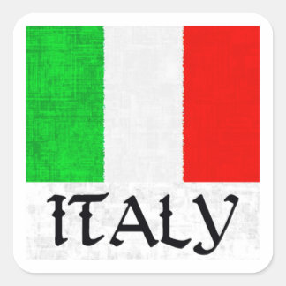 ITALY FLAG SQUARE STICKER
