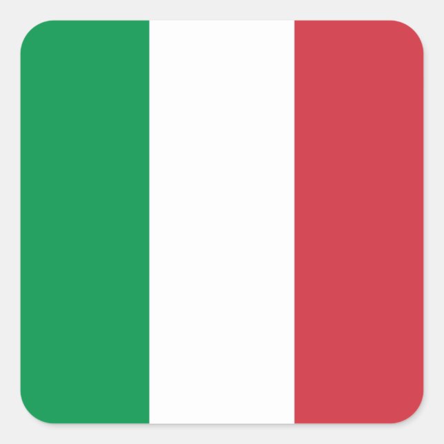 Italy Flag Square Sticker (Front)
