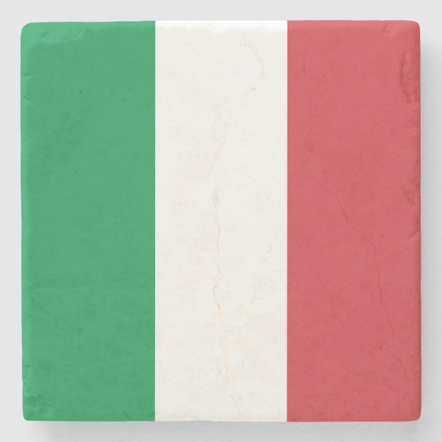 Italy Flag Stone Coaster (Front)
