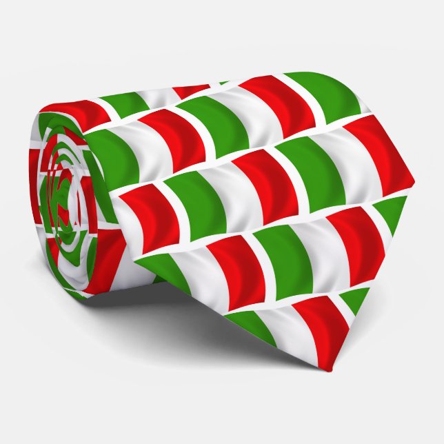 Italy Flag Tie (Rolled)