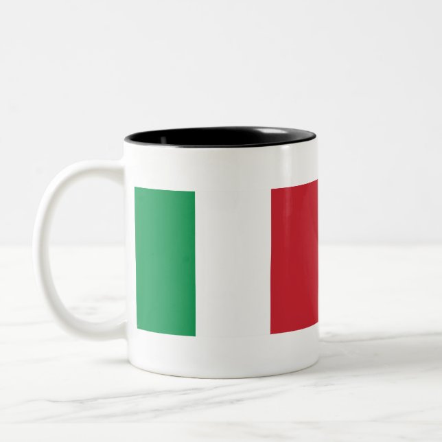 Italy Flag Two-Tone Coffee Mug (Left)