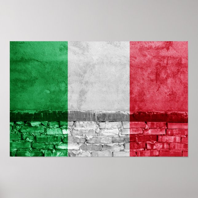 Italy flag wall poster (Front)