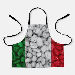 Italy flag with coffee apron