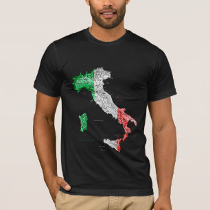 Italy Flagcolor Map T-Shirt