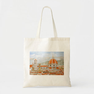 Italy Florence Cathedral Duomo watercolor painting Tote Bag