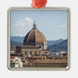 Italy, Florence, Cityscape with Duomo Metal Tree Decoration