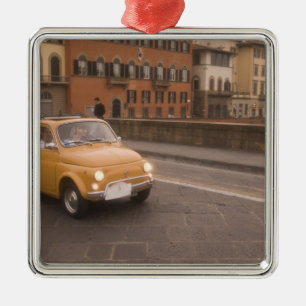 Italy, Florence. Fiat 800 Rally crosses Arno Metal Tree Decoration