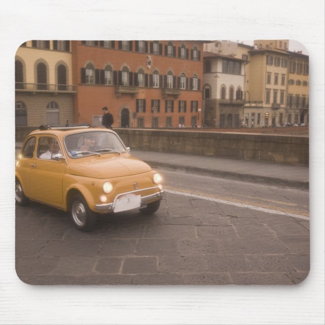 Italy, Florence. Fiat 800 Rally crosses Arno Mouse Mat (Front)