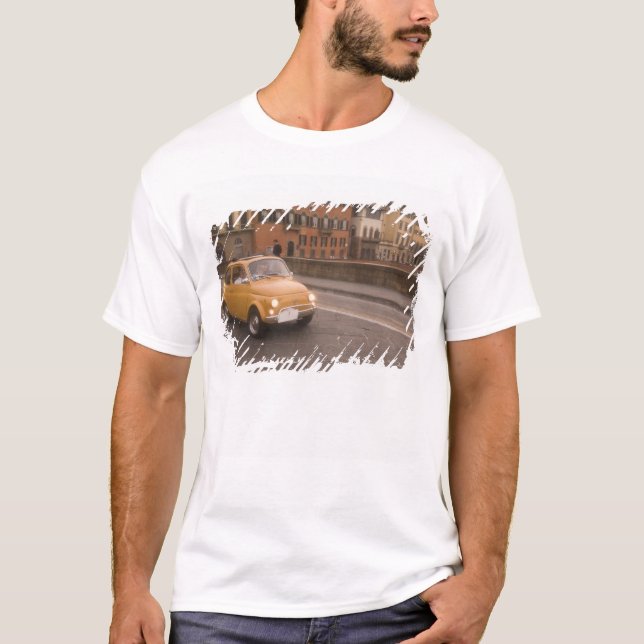 Italy, Florence. Fiat 800 Rally crosses Arno T-Shirt (Front)