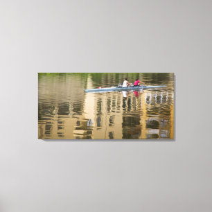 Italy, Florence, Rowing Sculls with 2 Canvas Print