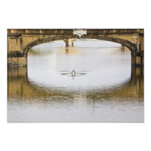 Italy, Florence, Rowing Sculls with Photo Print