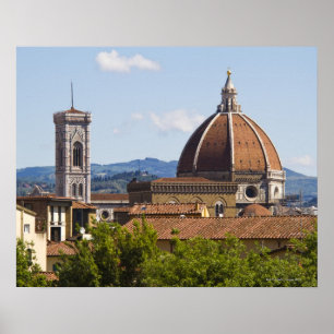 Italy, Florence, View of Florence Cathedral Poster