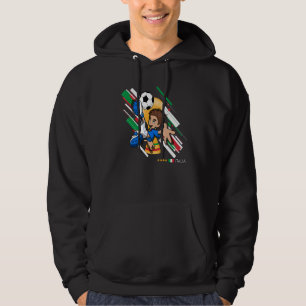 Italy Football Soccer Kids Playing Soccer Goal Dab Hoodie
