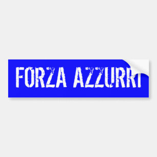 Italy "FORZA AZZURRI" Bumper Sticker