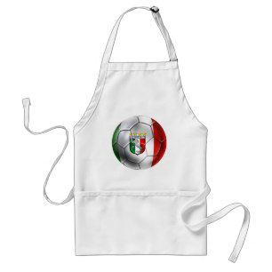 Italy Forza Azzurri Calcio Soccer Ball flag Standard Apron