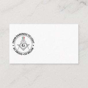 Italy freemasonry sign business card