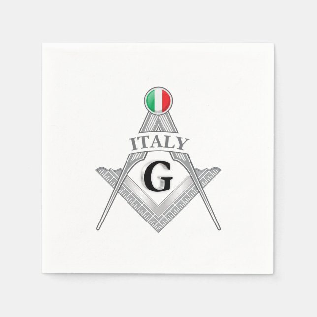 Italy freemasonry sign napkin (Front)