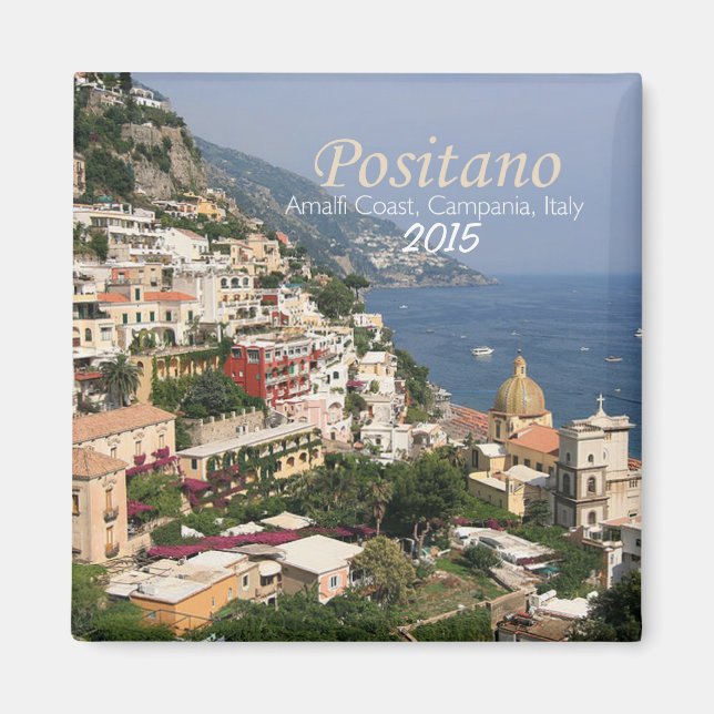 Italy Fridge Magnet Compania Positano Change Year (Front)