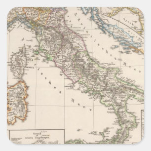 Italy from 1450 to 1792 square sticker