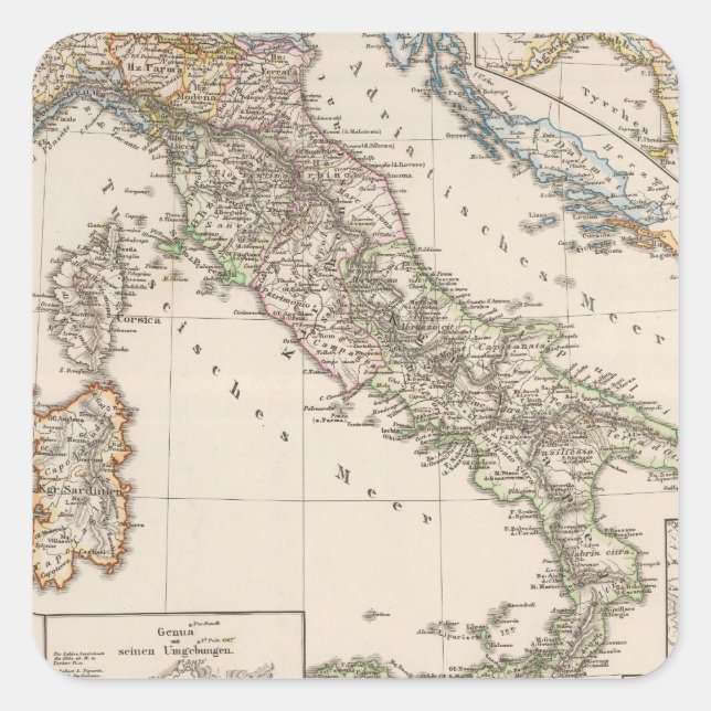 Italy from 1450 to 1792 square sticker (Front)