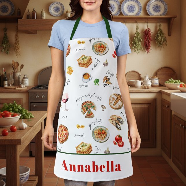 Italy Fun Food Chef Colourful Apron (Creator Uploaded)