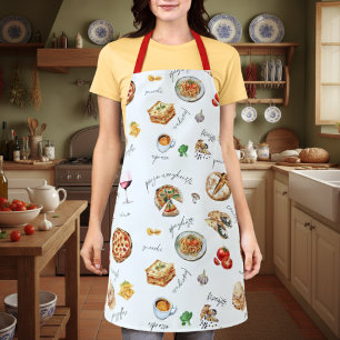 Italy Fun Food Chef Colourful Apron