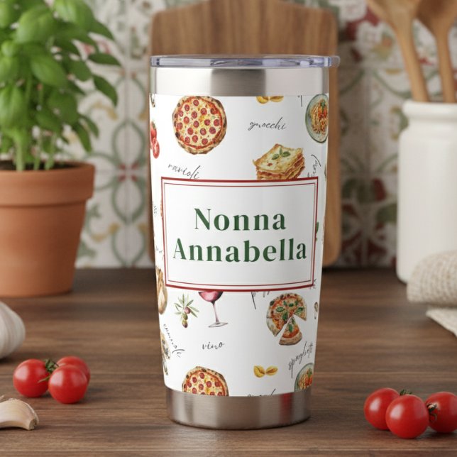 Italy Fun Food Chef Colourful Insulated Tumbler (Creator Uploaded)