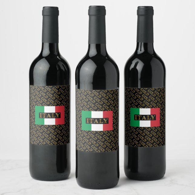 ITALY  GOLD WINE LABEL (Bottles)
