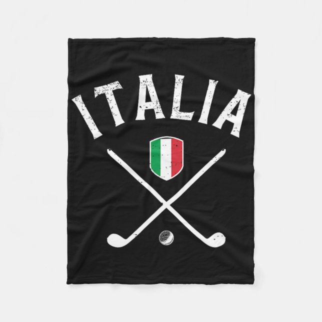Italy Golf - Italian Flag Golf Tee  Fleece Blanket (Front)